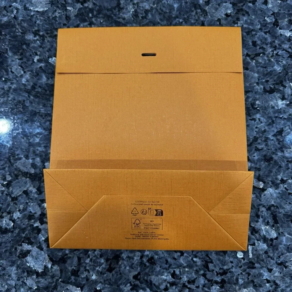 Louis Vuitton Shopping Gift Envelope Adhesive Tape Bag 2026 Orange 9 x 7.5 x 3